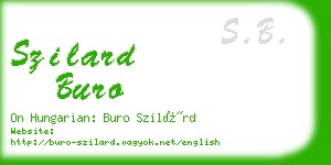 szilard buro business card